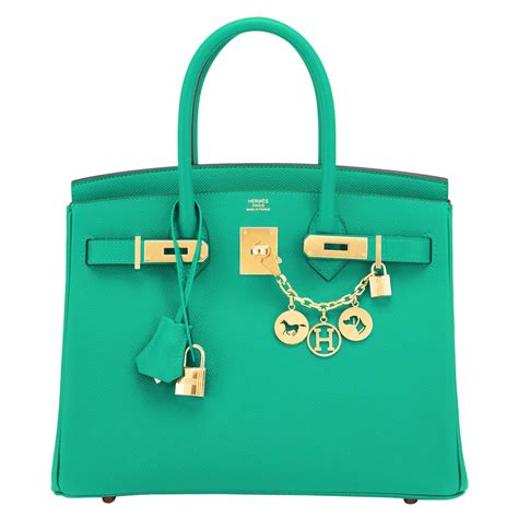 Hermès Vert Jade Epsom Birkin 30 Gold Hardware, 2021 